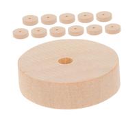 Beaupretty 12pcs Wooden Craft Wheels for DIY Model Building and Cars Natural Wood Material Thick Creative Accessories for Hobbyists Enhance Imagination and Dexterity
