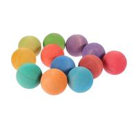 Beaupretty 12pcs Wooden Educational Balls for Colored Frosted Sensory for Early Learning Hand-eye Coordination and Color Recognition Skills Development