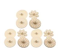 Beaupretty 12pcs Wooden Gyroscope for DIY Painting Rotating Tops Imagination Encouraging Craft and Lightweight Educational Plaything for Boys