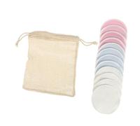 Beaupretty 13pcs Reusable Double Layer Bamboo Fiber Makeup Remover Pads with Cotton Storage Bag Soft Cleansing Cloths for Daily Facial Skincare and Makeup Removal
