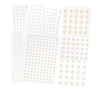 Beaupretty 14 Sheet Pearl Stickers for Crafts and Nail Art Self-adhesive Abs Flat Back Pearls Decorative with No Marks When Peeling off Suitable for Projects and Phone Decoration