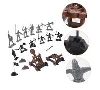 Beaupretty 14pcs Ancient Soldier with Archers and Chariots Plastic Model War Figures for Boys and Safe Material Educational Hand-eye Coordination Play