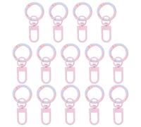 Beaupretty 14pcs Donut Spring Hook U Shaped Clasp for Keychain DIY Crafts Pet Leash Key Clip