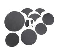 Beaupretty 14pcs Drum Mute Pads Set with 5 Drum Pads 3 Cymbal 4 Ring Oval Sand Belt and Waist Belt - Black Silencers for Quiet Practice and Kit Noise Reduction