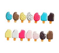 Beaupretty 14pcs Mini Fake Ice Cream Charms Realistic Resin Sweets for DIY Phone Case Decoration Party Favors Craft Projects Kawaii Ice Cream Props with Vibrant Colors and Texture