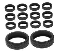 Beaupretty 14pcs Silicone Luggage Wheel Covers Black Mute and Shock Absorption for Suitcase and Trolley Case Wheel Protection