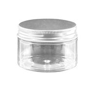 Beaupretty 150g Pet Plastic Empty Cosmetic Cream Jar Aluminium Lid for Travel Jars and Makeup Containers