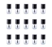 Beaupretty 15pcs 5ml Glass Nail Polish Bottles with Brush Applicator, Leak-proof and Convenient Design, round Shape Empty Refillable Containers for Travel and Nail Art Use