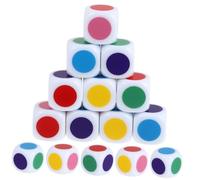 Beaupretty 15Pcs Acrylic Color Dices Interactive Teaching Dices Cognitive Learning Tools for Classroom Educational Games Enhancing Engagement