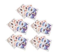 Beaupretty 15PCS Animal Face Stickers for Giraffe Unicorn Decals Comfortable PVC Face Jewels for Creative Play and Party Makeup Easy Peel and Stick Design for Childrens