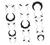 Beaupretty 15pcs Elegant Acrylic Septum Ring Nose Cartilage Piercing Jewelry Horseshoe Hoop Earring Nose Rings for Women Black White