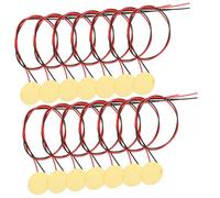 Beaupretty 15pcs Piezo Disc Pickup for Acoustic Guitars and Drums High Sensitivity Piezoelectric Transducer Elements with Wire Captures Nuanced Sound for Guitar and Instrument Performance