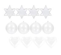 Beaupretty 15pcs Plastic Bath Bomb Moulds for Christmas Decor, Shatterproof round Balls, Can Be Separated into Two Parts, for Church Decorations and DIY Fillable Baubles