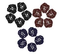 Beaupretty 15pcs Professional Head Flower Handmade Crochet Invisible Ballet Hair Net Stretchy Elastic Bun Maker Holders for Dancer Nurse Bank Clerk Styling Accessories