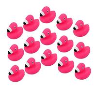 Beaupretty 15pcs Shower Floating Flamingo Squeaky Vinyl Bath for Safe Cartoon Animal Plaything for Bathtub Water Fun and Pool Party Decorations