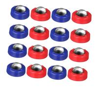 Beaupretty 16Pcs Family Shuffleboard Accessories Vibrant Tabletop Curling Game Rolling Beads Steel and Plastic Pucks for Boys and Easy to Use Replacement Rollers