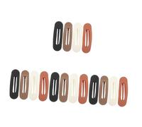Beaupretty 16pcs Flat Claw Clips for Women French Style Hair Barrettes Hair Clips for Curls Decorative Multiple Colors