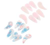 Beaupretty 16pcs Guzheng Picks Resin Guzheng Nail Picks Thick Dual Sided Curved Finger Guard for Performance and Practice Reusable Finger Nails