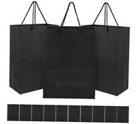Beaupretty 16Pcs Paper Shopping Bags with Handles Versatile Pouch for Parties Events and Shopping Durable Lightweight Design for Items and Presents
