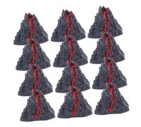 Beaupretty 16pcs Plastic Volcano Model with Realistic Lava Effect Miniature Volcano Ornaments for Micro Landscape Decoration Compact and Portable for Home School Office Display
