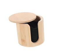 Beaupretty 16pcs Reusable Bamboo Fiber Makeup Remover Pads Soft Washable Facial Cleansing with Breathable Three Black Cotton Gentle Skin Care for Travel Use