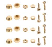 Beaupretty 16pcs Thickened Copper Self-tapping Flat Head Screws 13mm Mirror Nails for Advertising Boards and Furniture Fastening