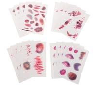 Beaupretty 16sheets Realistic Scar Sticker Fake Bruise Makeup for Zombie Halloween Easy to Apply