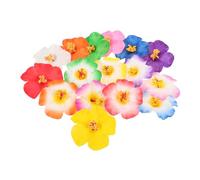 Beaupretty 17pcs Artificial Hibiscus Flowers for Hawaiian Party Decorations DIY Floral Scatters for Beach Theme Table Decor Vibrant Fake Plants for Birthday and Wedding Events