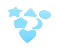 Beaupretty 18pcs Baby Haircut Mould Set Star Moon Heart Round Hexagon Shaped Trimmer Models for Boys and Girls Barber Shops