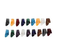 Beaupretty 18pcs Colorful Resin Thumb Finger Picks for Bass Guitar Flat Celluloid Plectrums Compatible with Electric Acoustic Classical Guitars Wear-resistant Professional Accessories