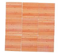 Beaupretty 18Pcs Miniature Basswood Dollhouse Flooring Tiny Wood Grain Fake Floors for Mini Playhouses Realistic Small Scale Decoration and Photography Props