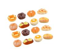 Beaupretty 18pcs Miniature Resin Simulation Bread Realistic Fake Food Prop for Dollhouse Decoration DIY Crafting Photo Shoot and Collectible Bakery Accessories