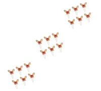 Beaupretty 18pcs u Shaped Rhinestone Inlaid Hairpins Elegant Vintage Butterfly Hair Sticks for Updo Stylish Hair Accessories for Women for Weddings and Parties Golden
