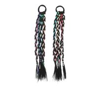 Beaupretty 1pair Colorful Hair Extensions for Boy Girl Synthetic Ponytail Wigs Easy Braiding Dreadlocks for Halloween Parties Daily Dress up Hair Accessories for Girls