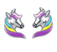 Beaupretty 1pair Earrings for Girls Cute Cartoon Design Birthday Parties Made of Premium of Earrings Card Packaging