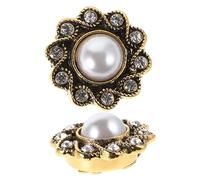 Beaupretty 1pair Elegant Button Embellishments for Clothing Vintage Faux Collar Snap Buttons for Shirts Coats and Crafts Antique