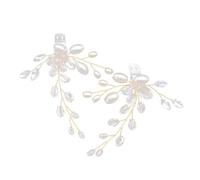 Beaupretty 1Pair Elegant Pearl Shoe Clips for Brides Beautiful Shoe Adornment for Weddings and Special Occasions Easy to Install Accessory Durable and Safe Design for Use for Wedding Parties