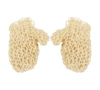 Beaupretty 1pair Natural Sisal Exfoliating Gloves Reusable Bath Shower Mitts for Deep Cleansing and Skin Exfoliation Lightweight and Handwoven Design for Body Wash and Travel