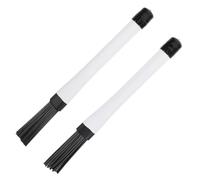 Beaupretty 1Pair Nylon Drum Brushes for Jazz and Acoustic Drumming Gentle Drum Brush Tools for Beginners Protective Brush Hair for Safe Playing and Performance