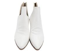 Beaupretty 1Pair Occidental Fashion Boots for Women High Heeled Zipper Ankle Boots Non Slip Elegant Design for Any Occasion White