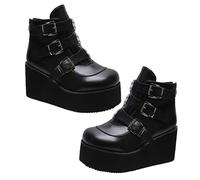 Beaupretty 1Pair Retro Women's Short Tube Boots with Thick Heels Round Toe Seasons Comfortable and Breathable PU Upper Stylish Footwear for Fashionable Ladies