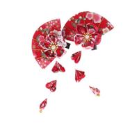 Beaupretty 1pair Tassel Flower Hairpins for Women Elegant Japanese Hair Accessories for Weddings Parties and Daily Wear Lightweight and Eye-catching Hair Clips Beautiful Floral Design