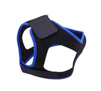 Beaupretty 1pc Adjustable Anti-Snore Chin Strap Jaw Support Device for Sleep Reduces Snoring Breathable Neoprene Material Triangle Design Black Blue Trim