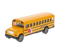 Beaupretty 1Pc Alloy School Bus Model for Pull Back Die Cast Vehicle Lightweight Educational for Boys for Play and Collection