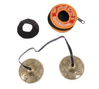 Beaupretty 1Pc Brass Meditation Cymbal Bell for Yoga Religious Practices with Storage Bag Premium Percussion Instrument for Mindfulness and Positive Energy