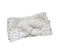 Beaupretty 1Pc Cozy Women Hair Band with Pearl Design Knitted Braided Wrap for Winter for Daily Wear and Special Occasions Like Christmas and Halloween