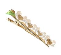 Beaupretty 1pc Flower Hair Clip Hairpin Sweet Seashell Flower Design Fixing Clip for Women and Girls Elegant Decoration for