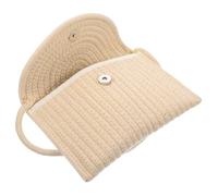 Beaupretty 1Pc Knitted Mini Phone Pouch Crossbody Bag for Women Fashionable Shoulder Handbag White for Wallets Cosmetics and Essentials Versatile Design for Any Outfit