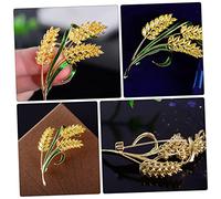 Beaupretty 1Pc Shiny Zircon Wheat Ears Brooch Pin Elegant Enamel Clothes Accessory Multi Purpose Decorative Corsage for Women for Parties Everyday Wear