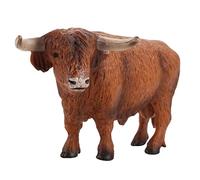 Beaupretty 1Pc Simulation Highland Cattle Realistic Solid Animal Model for Education Decoration Material for Imagination Development
